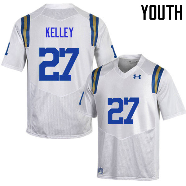 Youth #27 Joshua Kelley UCLA Bruins Under Armour College Football Jerseys Sale-White - Click Image to Close